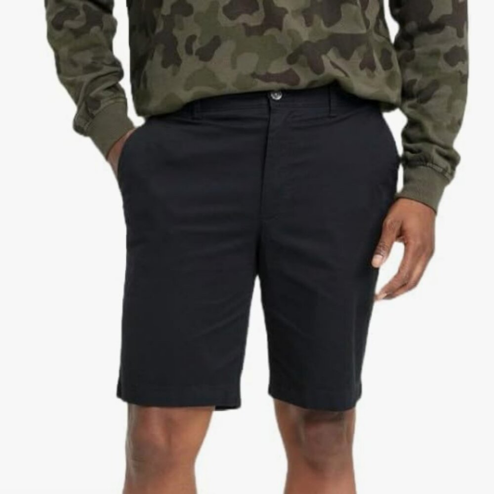 Goodfellow & Co. The Every Wear 9" Cotton Flat Front Mid-Rise Chino Short Black